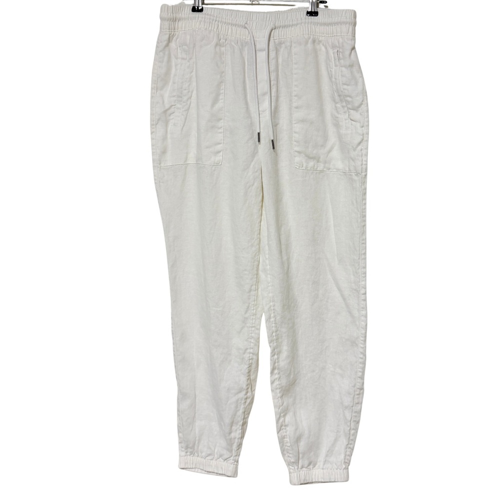 Athleta retreat linen jogger pants lightweight, breathable sz 10 excellent cond - Picture 2 of 5